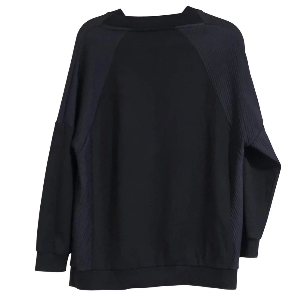 ALLSAINTS Nero Sweatshirt Men Sz Medium V Neck Long Sleeve Read